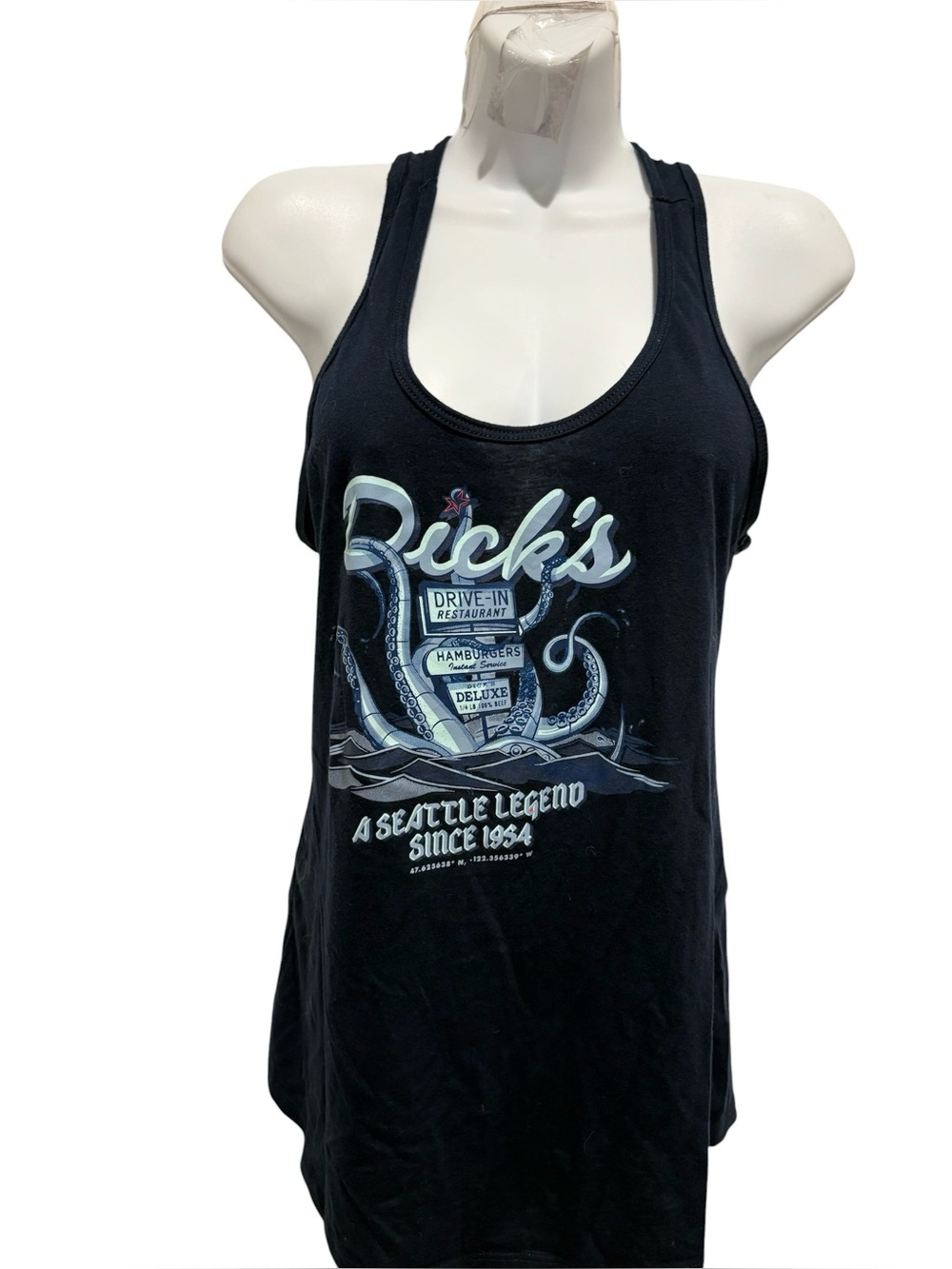 DICK’S DRIVE IN SEATTLE KRACKEN NHL Women’s Tank Top Blue Size Medium